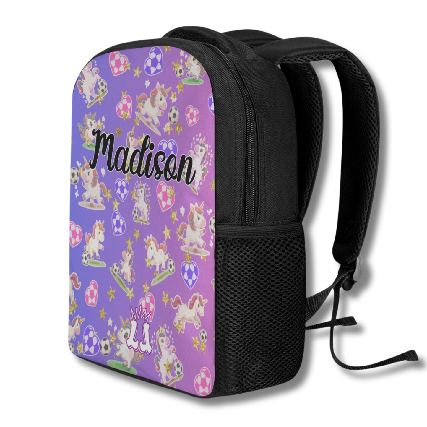 Personalized Kids Unicorn Sports Backpack, Custom Name Bag
