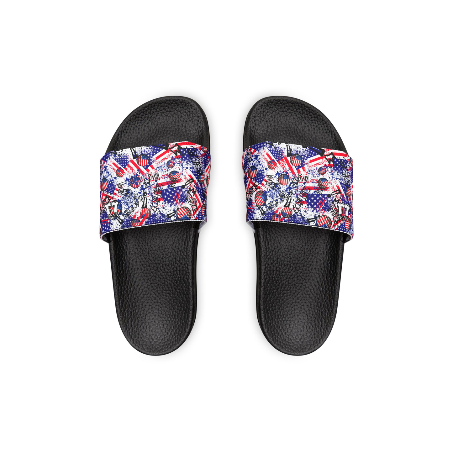 Youth Removable Strap Patriotic Golf Slides
