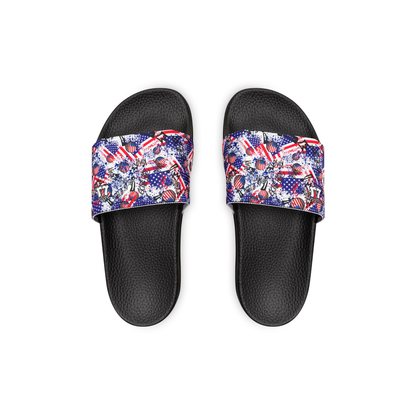 Youth Removable Strap Patriotic Golf Slides