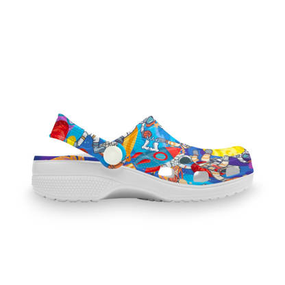 Youth Outer Space Clogs, Kids Space Themed Hole Shoes