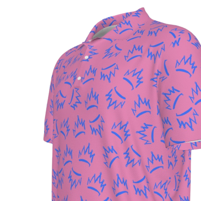 Men's Tipsy Crown Polo Shirt, UV Protection Golf Shirt