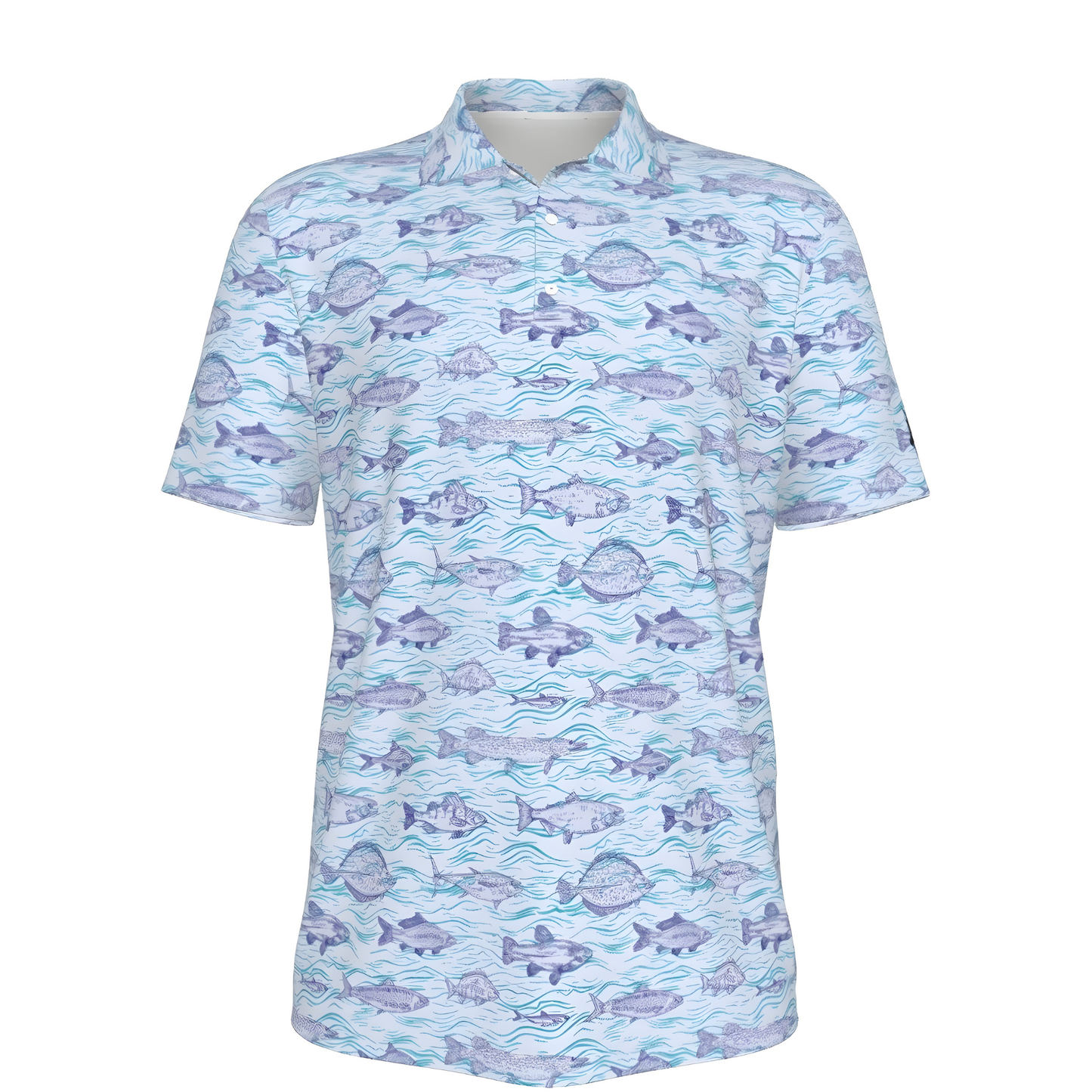 Gone Fishin' Men's UV Protection Golf Polo Shirt