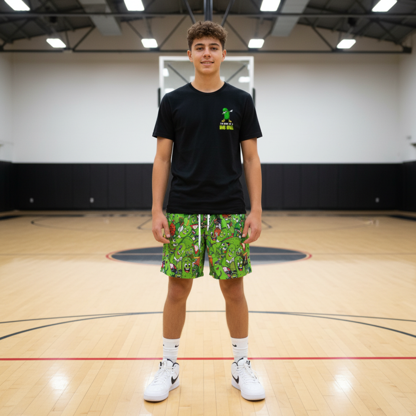 Adult Pickle Lovers Mesh Sports Shorts