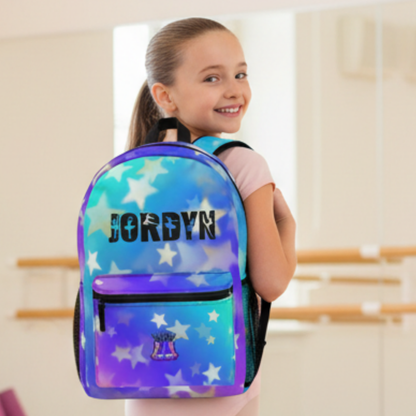 Personalized Dance Gradient Backpack — Custom Name Kids School Bag