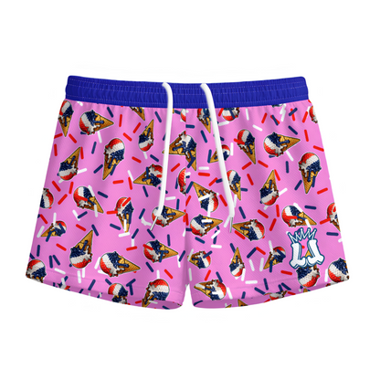Kids Golf Shorts, Patriotic Ice Cream Mesh Shorts