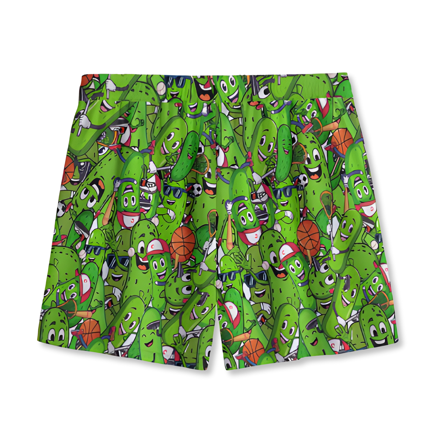 Adult Pickle Lovers Mesh Sports Shorts