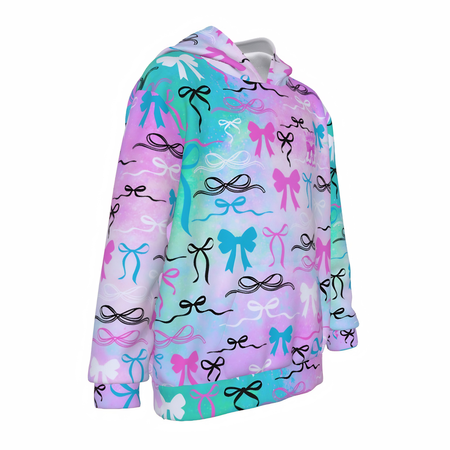 Girl's Coquette Bow Cotton Candy Hoodie
