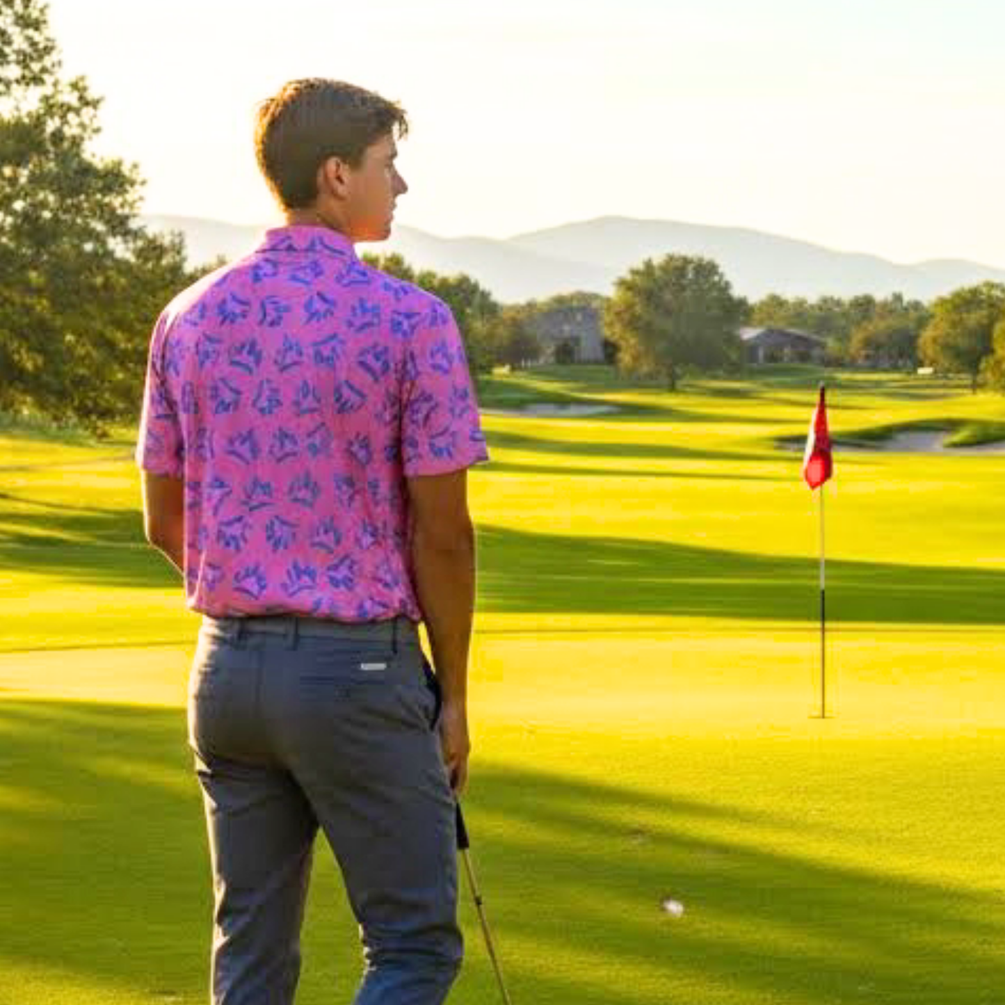 Men's Tipsy Crown Polo Shirt, UV Protection Golf Shirt