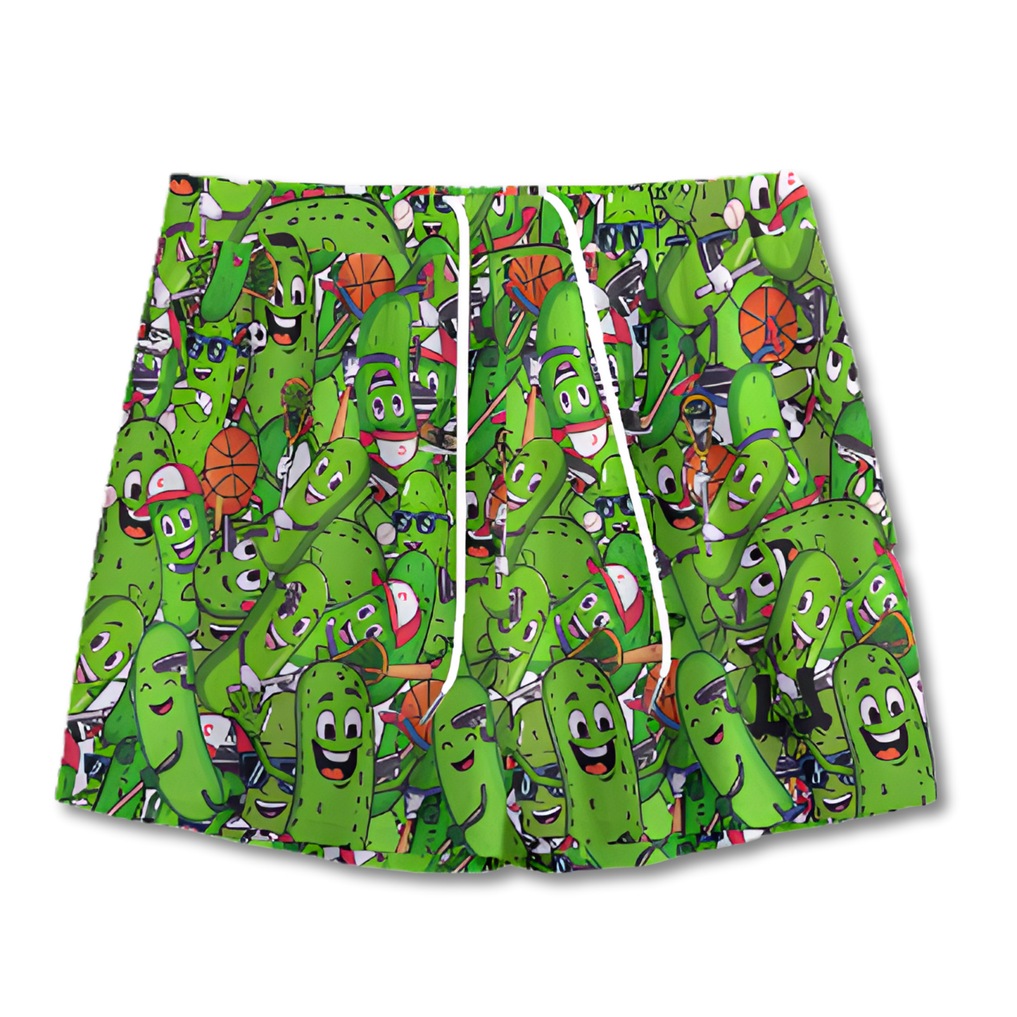 Adult Pickle Lovers Mesh Sports Shorts