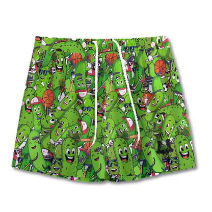 Adult Pickle Lovers Mesh Sports Shorts