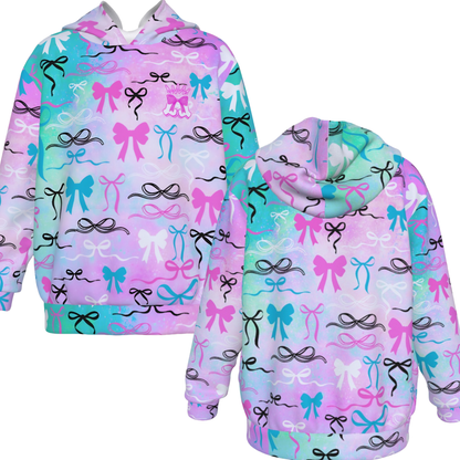 Girl's Coquette Bow Cotton Candy Hoodie