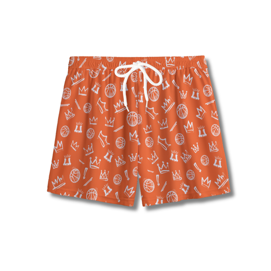 Youth Orange & White Basketball Edition Mesh Shorts