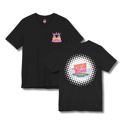 Adult Neon "There's No Place Like Home" Baseball T-Shirt