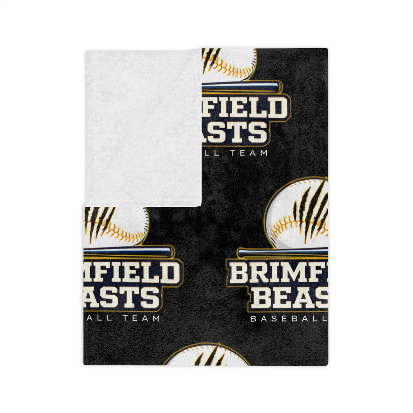 Brimfield Beasts Baseball Minky Plush Blanket