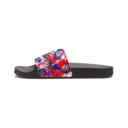 Youth Patriotic Removable-Strap Slides for Baseball Player, USA Baseball Slides