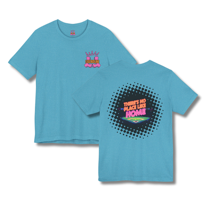 Adult Neon "There's No Place Like Home" Baseball T-Shirt