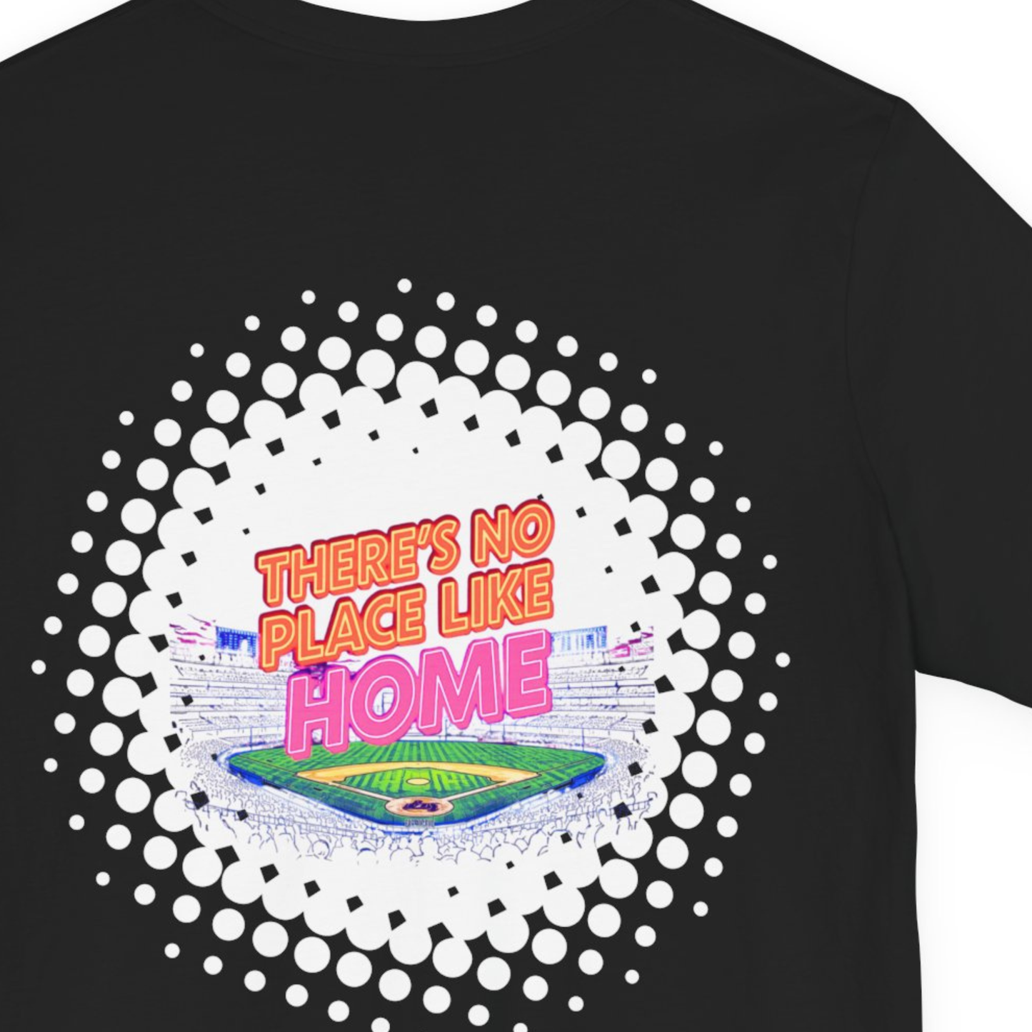 Adult Neon "There's No Place Like Home" Baseball T-Shirt