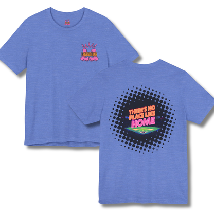 Adult Neon "There's No Place Like Home" Baseball T-Shirt