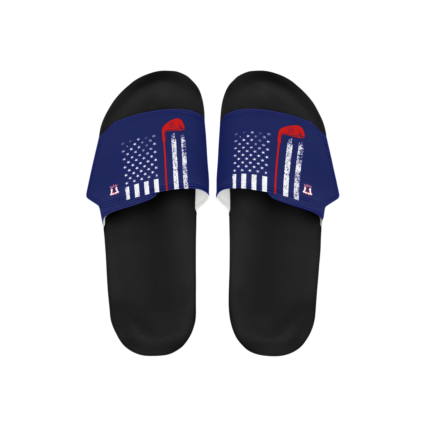 Men's Patriotic Golf Adjustable Strap Sports Slides