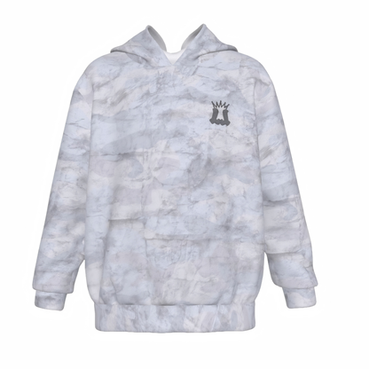 Youth American Flag Baseball Hoodie - Gray Camo