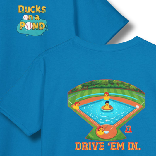 Youth Ducks on a Pond Baseball T-Shirt