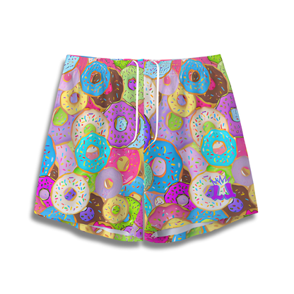 All-Over Print Adult's Mesh Shorts, Donut Design