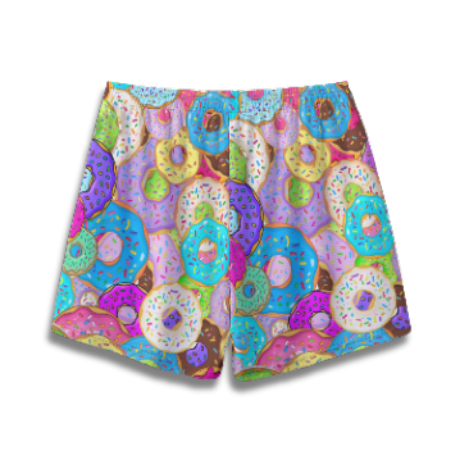 All-Over Print Adult's Mesh Shorts, Donut Design