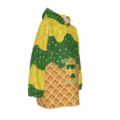 Youth Tantasqua Youth Football Blanket Hoodie - Drip Edition (Personalization Optional)