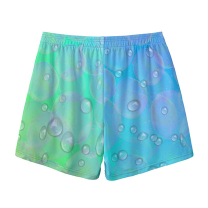 Adult Gradient Blue Rain Drop Mesh Shorts