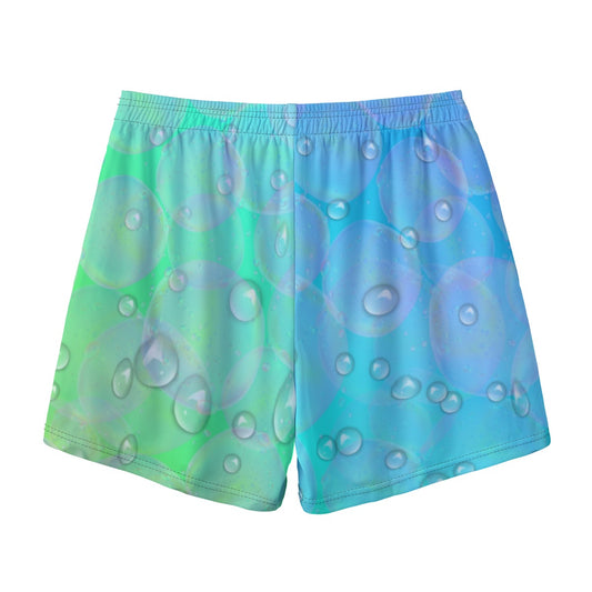 Adult Gradient Blue Rain Drop Mesh Shorts