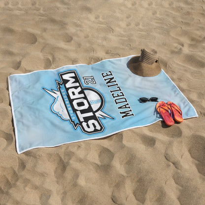 Storm Lightweight Quick-Dyring Beach Towel, Cloud Edition (Personalized)