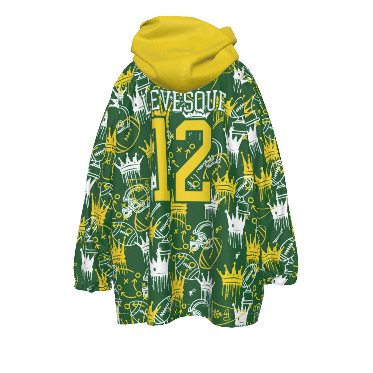 Youth Tantasqua Youth Football Blanket Hoodie - Dripping Crowns Edition (Personalization Optional)