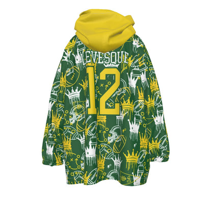 Youth Tantasqua Youth Football Blanket Hoodie - Dripping Crowns Edition (Personalization Optional)
