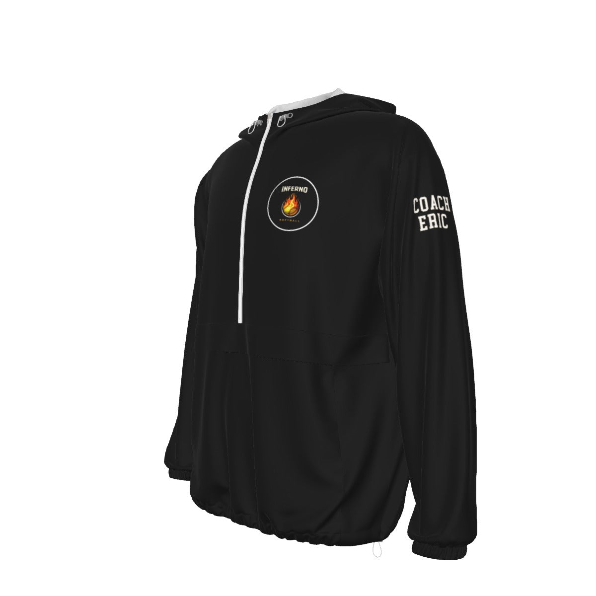 Adult Brimfield Inferno Half-Zip Windbreaker Pullover Coach's Edition (Personalized)