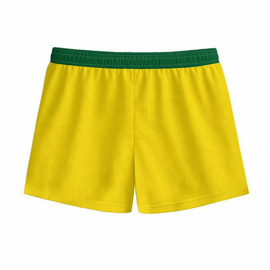Youth Warriors Cheer Shorts (Loose Fit, Yellow)
