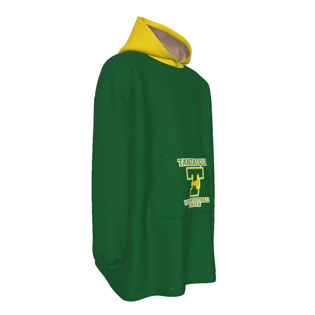 Adult Warriors Cheer Blanket Hoodie - Green Edition (Personalization Optional)