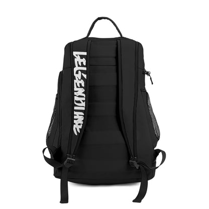 Large Personalized Name Basketball Backpack, Black