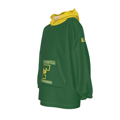 Youth Tantasqua Youth Football Blanket Hoodie - Green Edition (Personalization Optional)