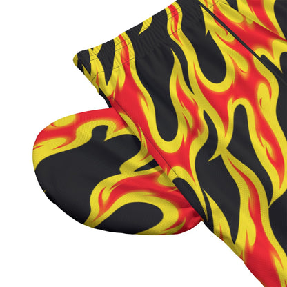 Teen/Adult Central Ma Chaos Flame Mesh Shorts (no inner liner)
