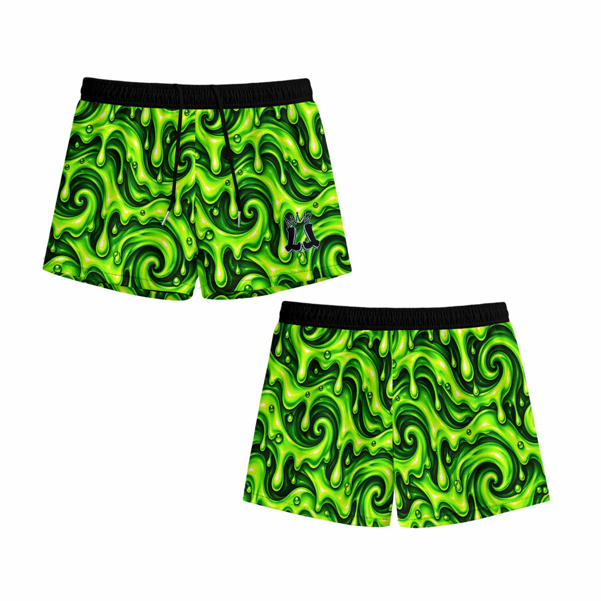 Youth Green Slime Halloween Mesh Shorts