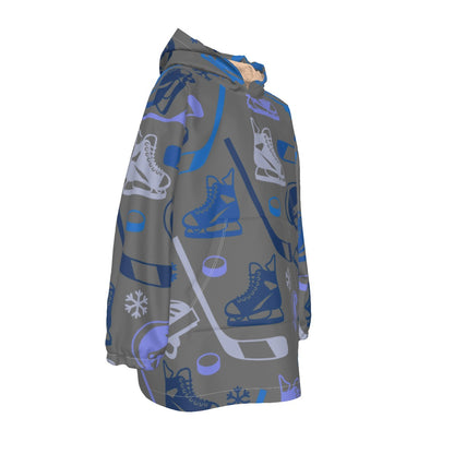 Youth Personalized Hockey Blanket Hoodie