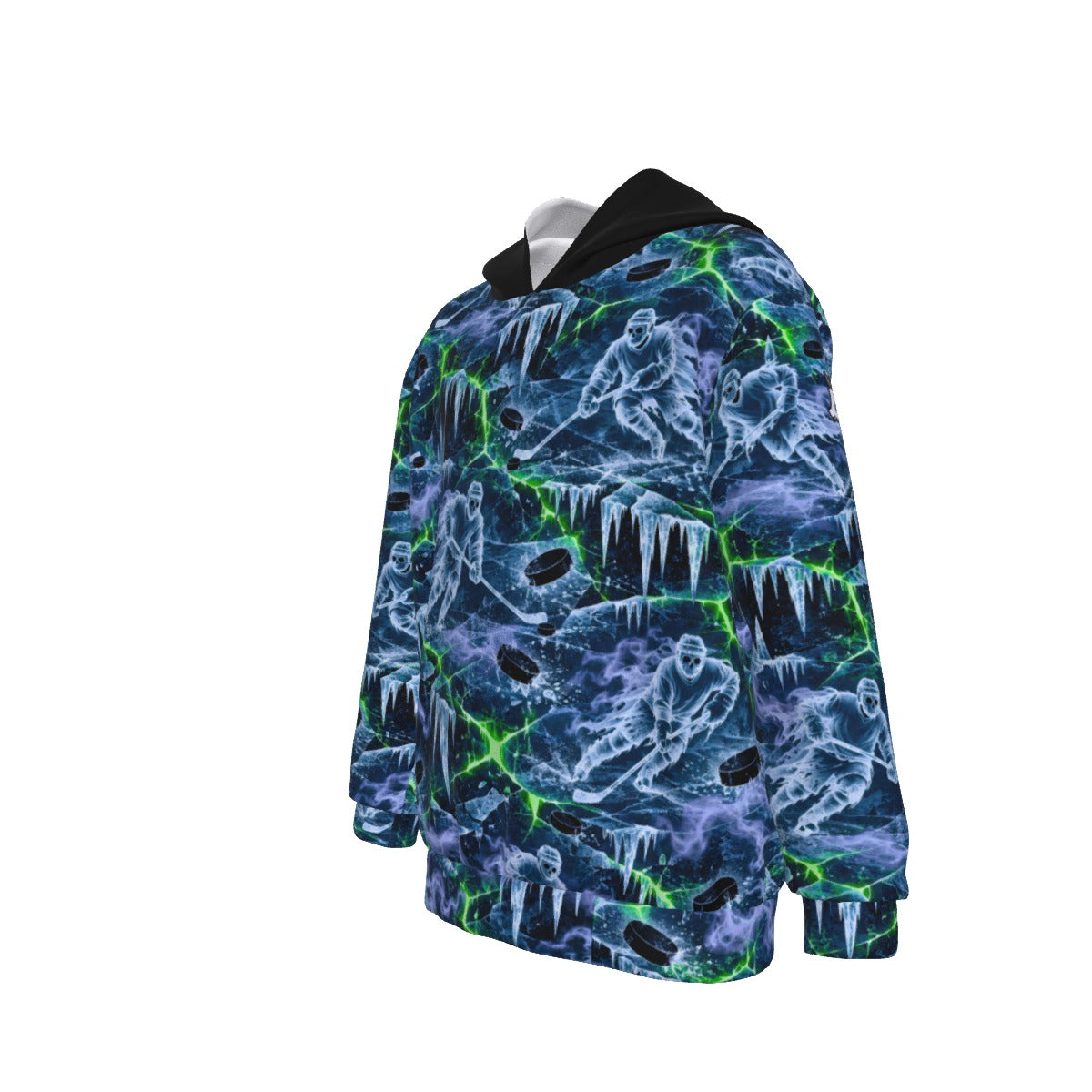 Youth Ice Hockey Ghost Halloween Hoodie