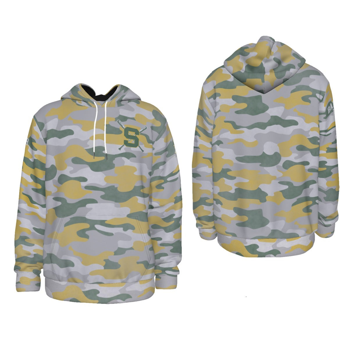 Adult Sturbridge Little League Baseball Vintage Camo Hoodie (Personalized)