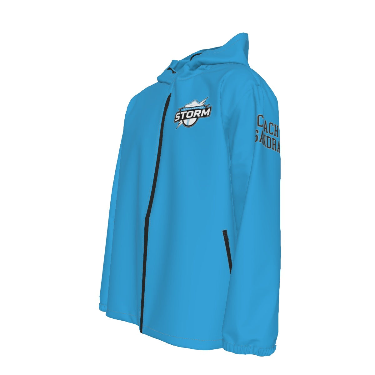 Adult Unisex Storm Full Zipper Windproof Jacket - Blue Edition (Personalized)