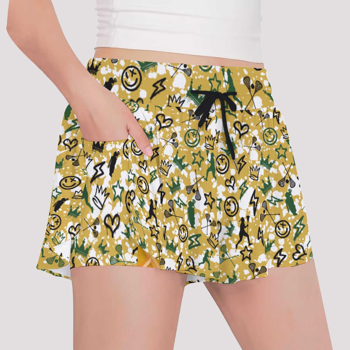 Girls TRYLax Graffiti Design Butterfly Shorts