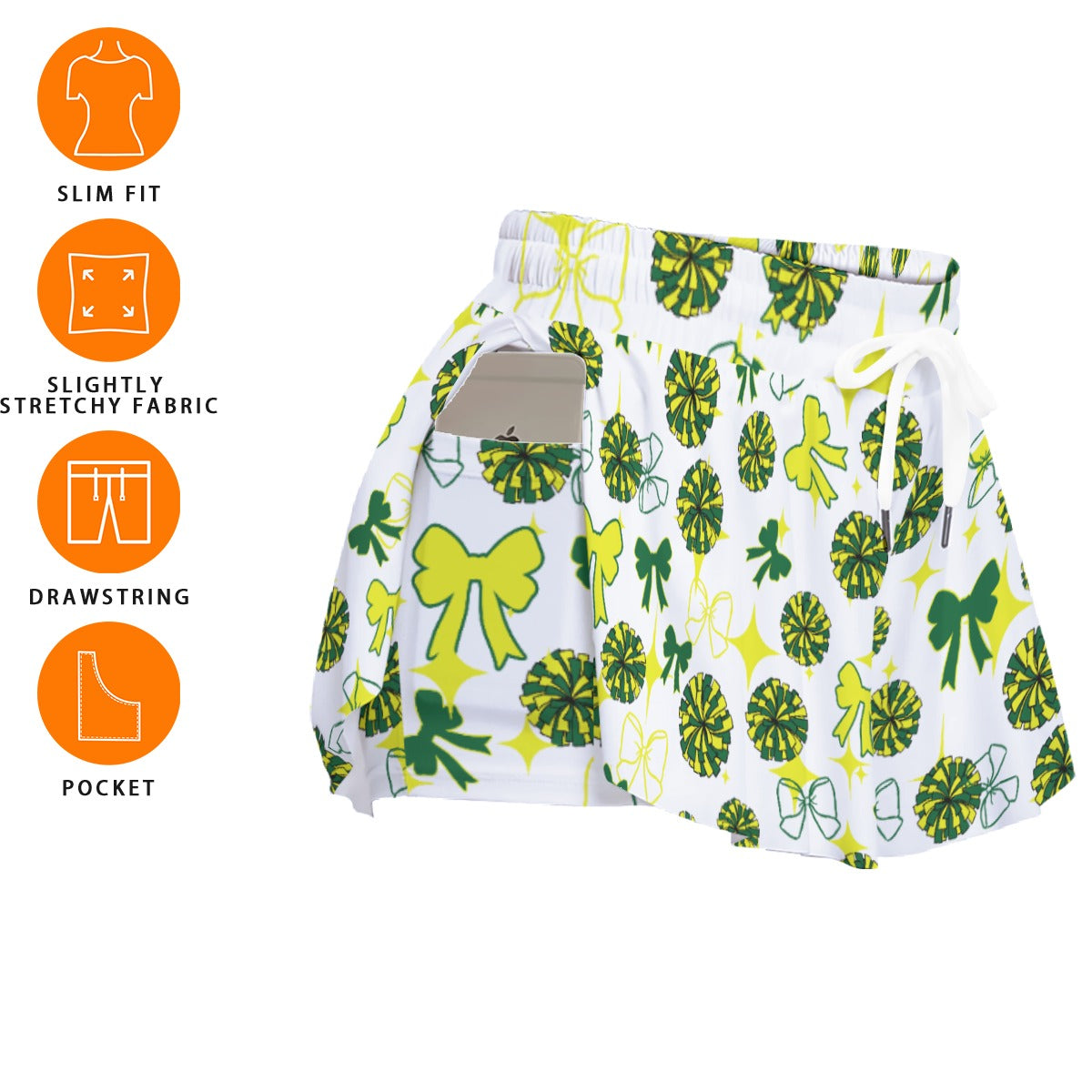 TYFC Women's Cheer Butterfly Shorts With Pockets