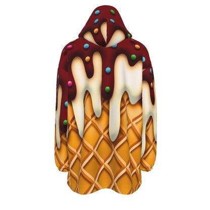 Adult Quaboag Baseball Ice Cream Drip Blanket Hoodie