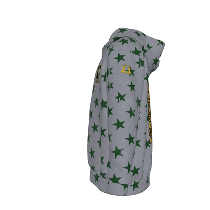 Youth TRYLAX Gray Flag and Stars Hoodie - Girl's Edition (Personalized)