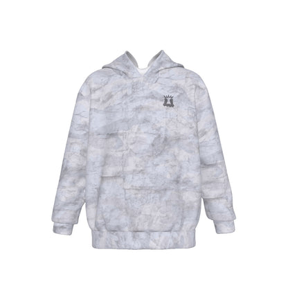 Youth American Flag Baseball Hoodie - Gray Camo
