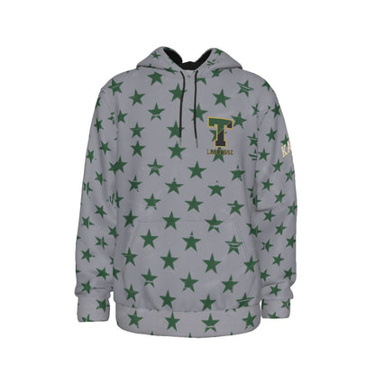 Adult TRYLAX Gray Flag and Stars Hoodie-Girl's Edition (Personalized)